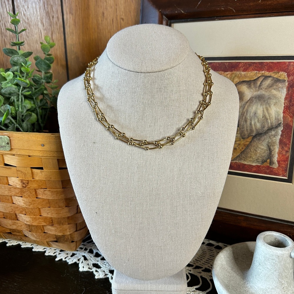 Vintage 90's Gold Braided Necklace